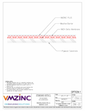 Technical drawings - Double lock standing seam